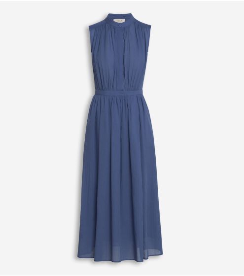 Cotton Voile Pleated Dress