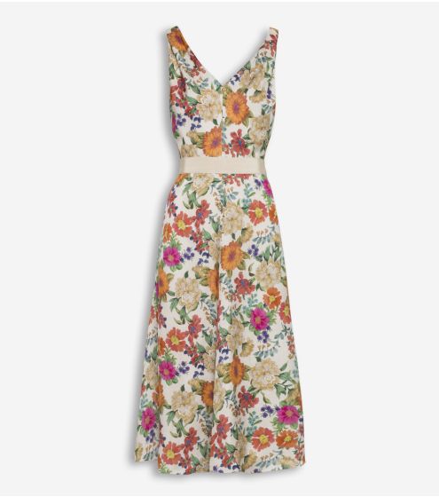 Rayon Floral Midi Dress