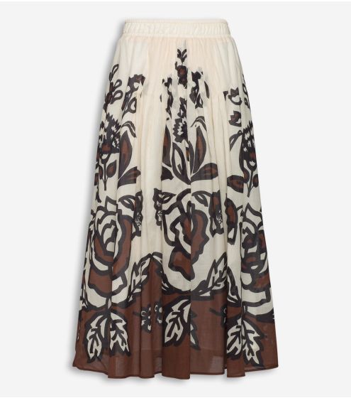 Printed Cotton Voile Skirt