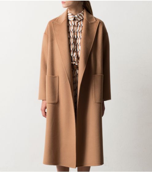 Παλτό Oversized με Μαλλί και Κασμίρι