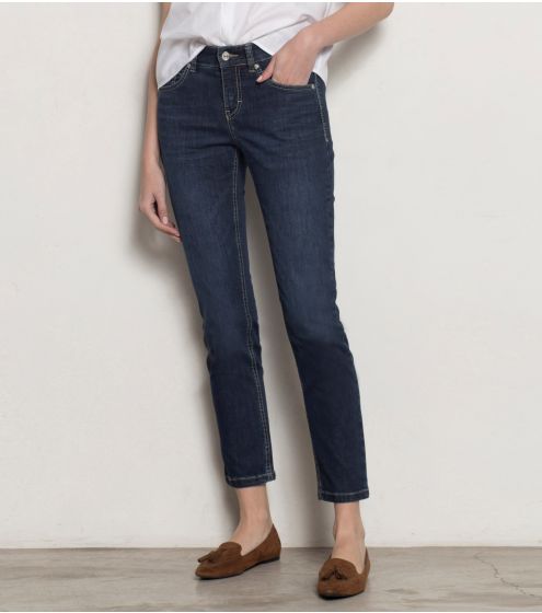 Slim Leg Pocket Zipper Blue Jeans