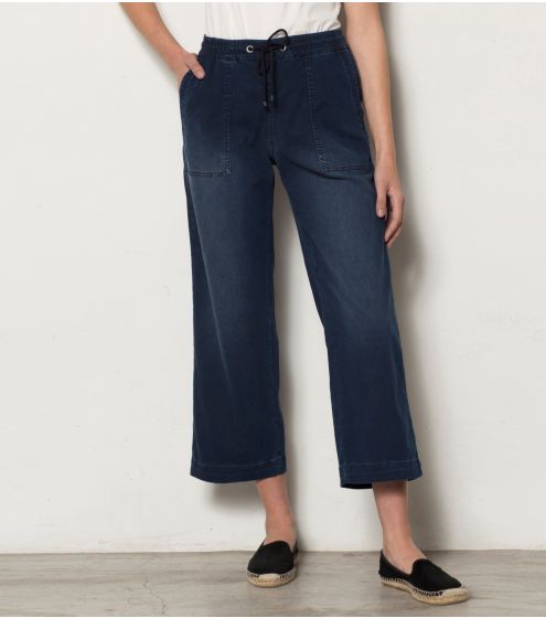 Relaxed Culotte Blue Jeans