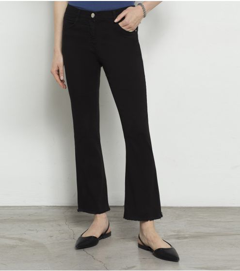 Light Weight Cropped Jeans Untrimmed