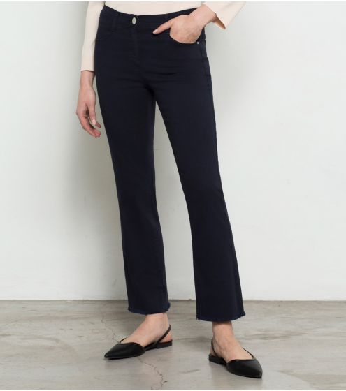 Light Weight Cropped Jeans Untrimmed