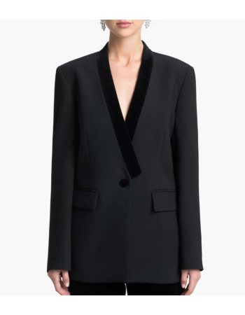 Blazer Kρεπ με Βελούδινες Φάσες