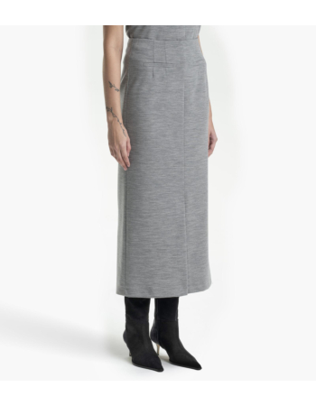 Φούστα Μidi σε Jersey με Παρθένο Μαλλί