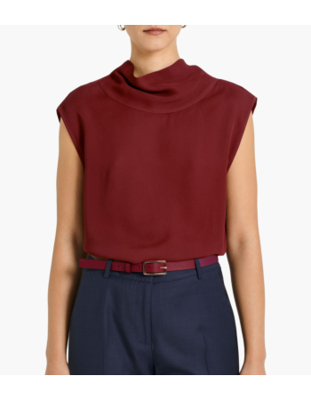 Shawl Collar Κρεπ Top