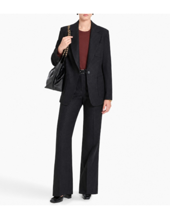 Blazer σε Ριγέ Wool Blend Ύφασμα