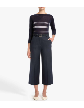 Παντελόνι Cropped σε Σατέν Γκαμπαρτίνα