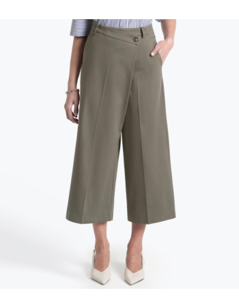 Jupe Culotte με Ασύμμετρο Κούμπωμα