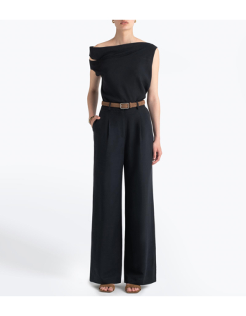 Παντελόνι Wide Leg σε Viscose Linen Blend