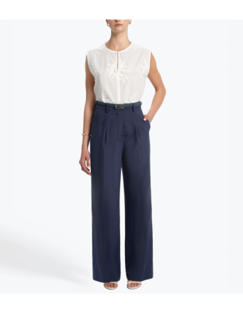 Παντελόνι Wide Leg σε Viscose Linen Blend