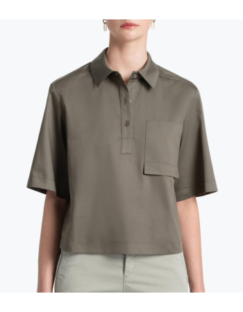 Πουκάμισο Boxy σε Σατέν Ποπλίνα