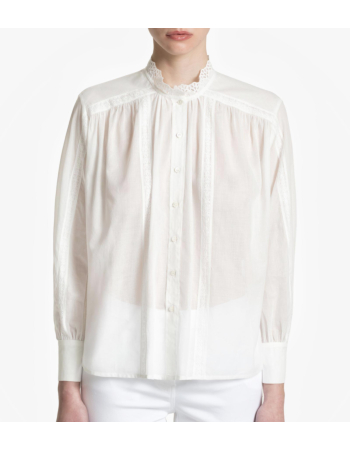 Πουκάμισο Βοho με Βαμβακερή Δαντέλα