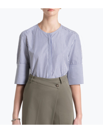 Μπλούζα σε Ριγέ Ποπλίνα