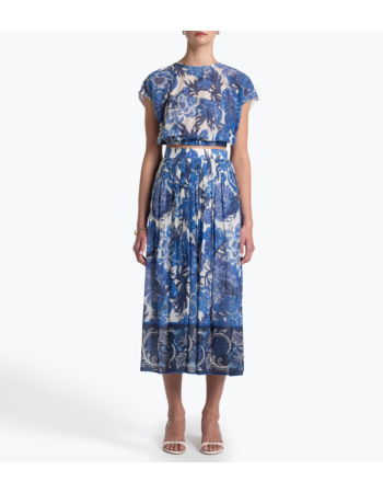 Φούστα Midi σε Εμπριμέ Βουάλ