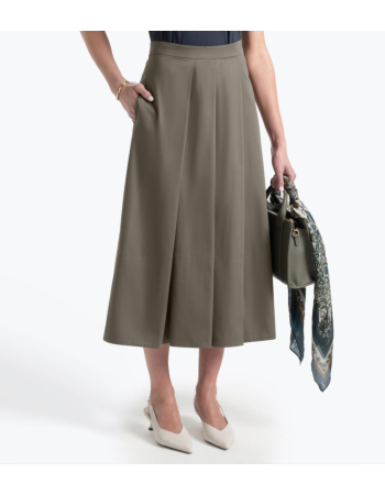 Φούστα με Πιέτες σε Σατέν Ποπλίνα