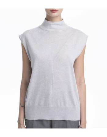 Μπλούζα Mock Neck σε 100% Wool Merino