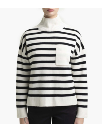 Πουλόβερ Striped σε Heavy Μαλλί & Κασμίρι