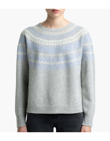 Μπλούζα Jacquard σε 100% Μαλλί