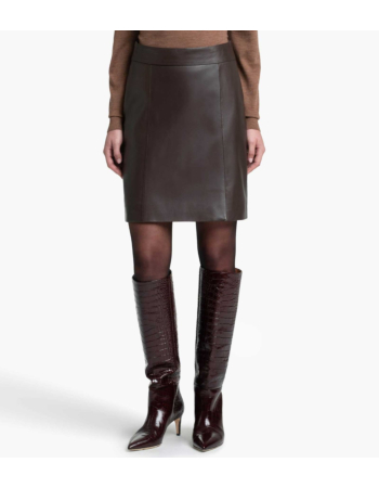 Φούστα Mini A-line σε Δέρμα Nappa
