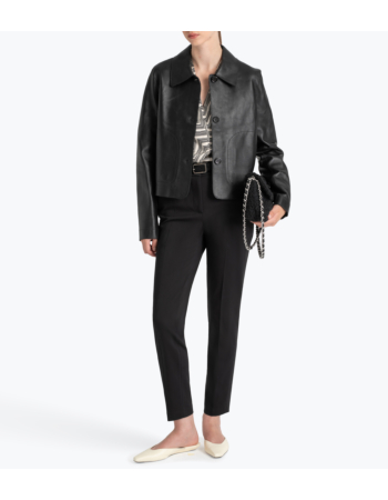 Leather Shirt Jacket