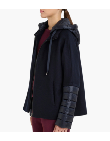 Μπουφάν με Puffer Λεπτομέρειες σε Wool Blend