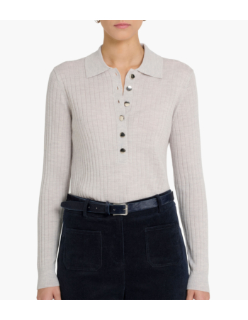 Polo Blouse σε 100% Wool Merino