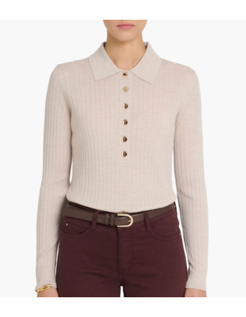 Polo Blouse σε 100% Wool Merino