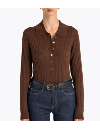 Polo Blouse σε 100% Wool Merino