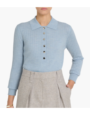 Polo Blouse σε 100% Wool Merino