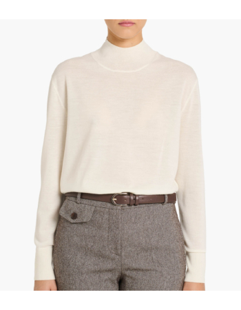 Μπλούζα Mock Neck σε 100% Wool Merino