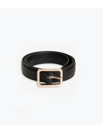 Ζώνη Δερμάτινη με Γεωμετρική Αγκράφα