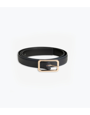 Ζώνη Δερμάτινη με Γεωμετρική Αγκράφα