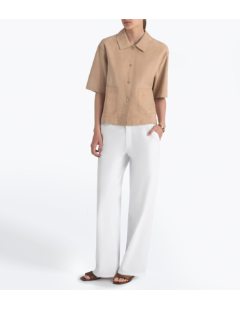 Short Sleeve Jacket σε Suede Δέρμα