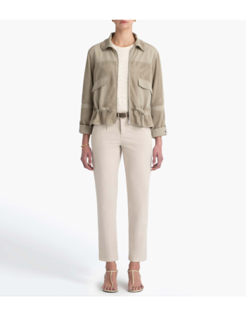 Μπουφάν Perforated με Mockneck Γιακά