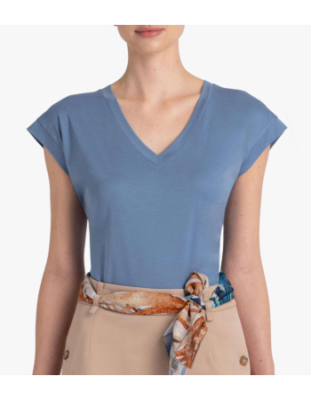 Pima Cotton V - neck Top