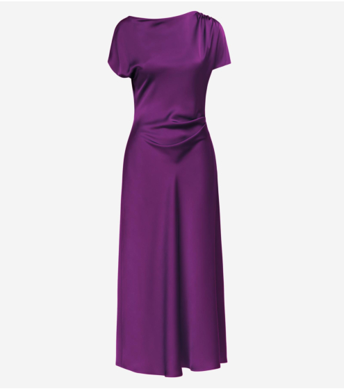 Φόρεμα με Πτυχώσεις σε Satin