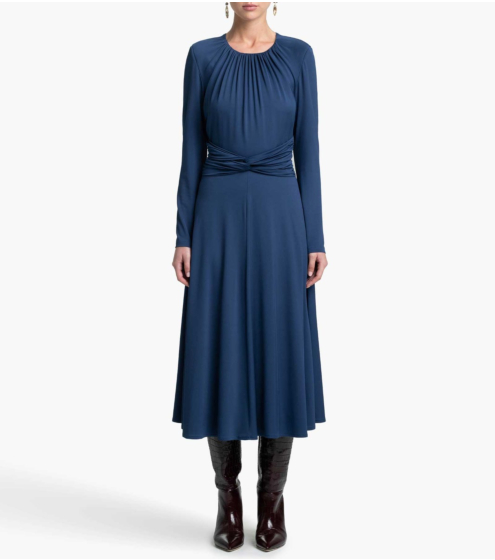 Φόρεμα με Ντραπέ Μπάσκα