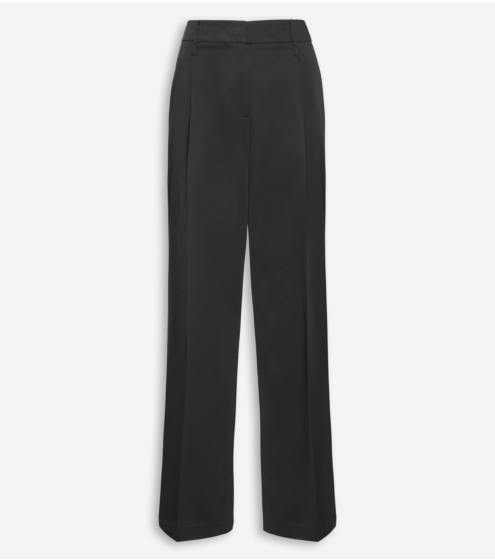 Παντελόνι με Πιέτες σε Σατέν Γκαμπαρντίνα