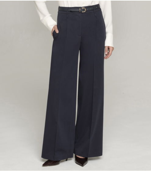 Παντελόνι με Πιέτες σε Σατέν Γκαμπαρντίνα