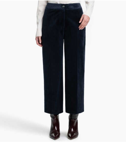 Παντελόνι Cropped σε Cotton Kοτλέ