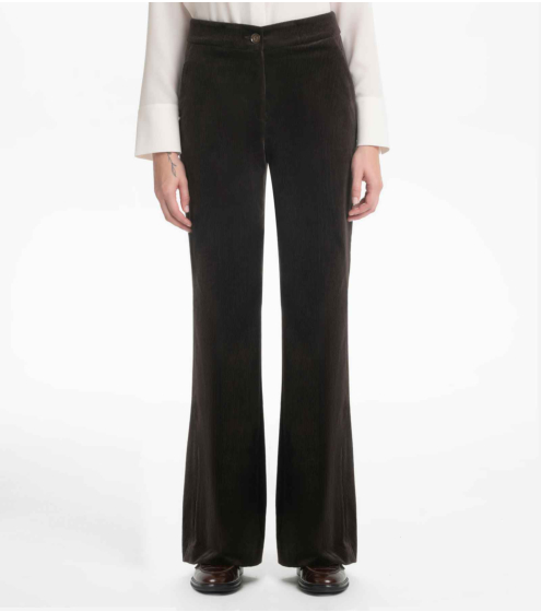 Παντελόνι Flared σε Cotton Κοτλέ