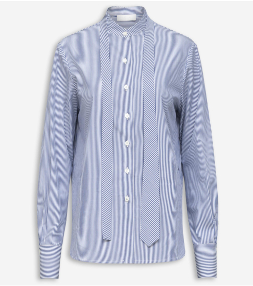 Πουκάμισο Ριγέ με Αποσπώμενη Γραβάτα