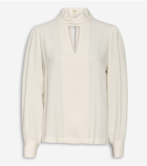 Mπλούζα Twisted Collar σε Κρεπ