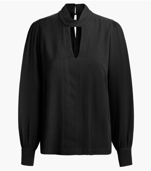 Mπλούζα Twisted Collar σε Κρεπ