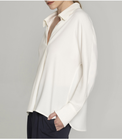 Μπλούζα με Γιακά σε Κρεπ