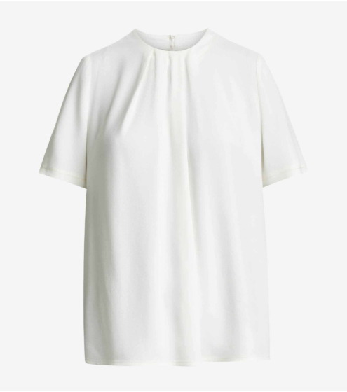 Μπλούζα με Πιέτες σε Viscose Rayon Κρεπ