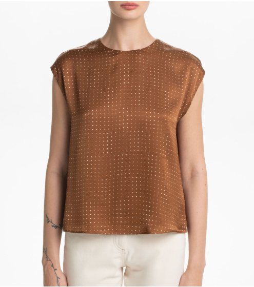 Top σε Pois Viscose Satin