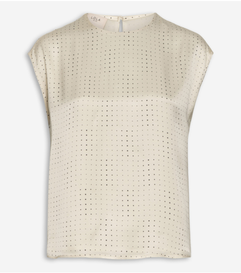 Top σε Pois Viscose Satin